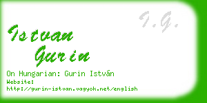 istvan gurin business card